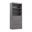 Bestar Pur 36W Closet Organizer with Drawers in Bark Gray - Engineered Wood