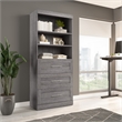 Bestar Pur 36W Closet Organizer with Drawers in Bark Gray - Engineered Wood