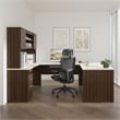 Ridgeley U Shaped Desk with Hutch in White Chocolate - Engineered Wood