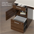 Ridgeley U Shaped Desk with Hutch in White Chocolate - Engineered Wood