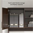 Ridgeley U Shaped Desk with Hutch in White Chocolate - Engineered Wood