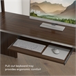 Ridgeley U Shaped Desk with Hutch in Dark Chocolate - Engineered Wood