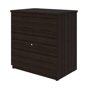 Bestar Standard 2 Drawer Lateral File Cabinet in Dark Chocolate