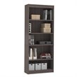 Bestar Standard 5 Shelf Bookcase in Bark Gray
