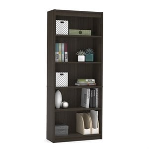 Bestar Standard 5 Shelf Bookcase in Dark Chocolate