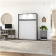 Cielo 60W Full Murphy Bed in Rustic Brown and White - Engineered Wood