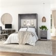 Cielo 60W Full Murphy Bed in Rustic Brown and White - Engineered Wood