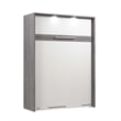 Cielo 60W Full Murphy Bed in Rustic Brown and White - Engineered Wood