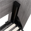 Cielo Full Murphy Bed with Nightstands in Bark Gray and White - Engineered Wood