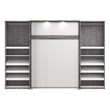 Cielo Full Murphy Bed with Closet Organizers in Gray/White - Engineered Wood