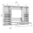 Cielo Full Murphy Bed with Closet Organizers in Gray/White - Engineered Wood