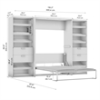 Cielo Full Murphy Bed and Organizers w/ Drawers in Gray/White - Engineered Wood