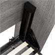 Cielo Full Murphy Bed with Nightstand in Bark Gray/White - Engineered Wood
