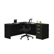 Bestar Pro Concept Plus L Desk in Deep Gray and Black