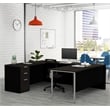Bestar Pro Concept Plus U Desk in Deep Gray and Black