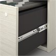 Bestar Logan Modern Wood U Shape Computer Desk with Hutch in White and Chocolate