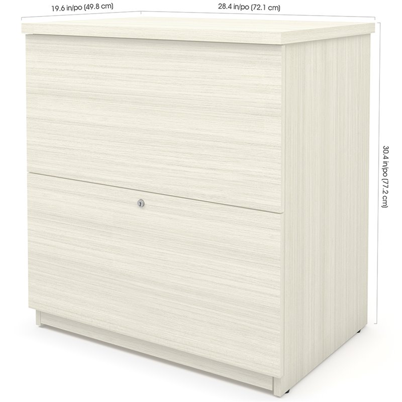 Bestar 2 Drawer Lateral File Cabinet In White Chocolate 65635 2131