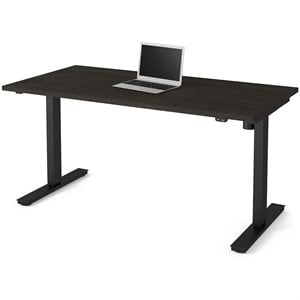 Bestar Power Adjustable Standing Desk in Deep Gray