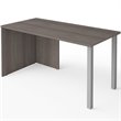 Bestar i3 Plus Metal Leg Writing Desk in Bark Gray