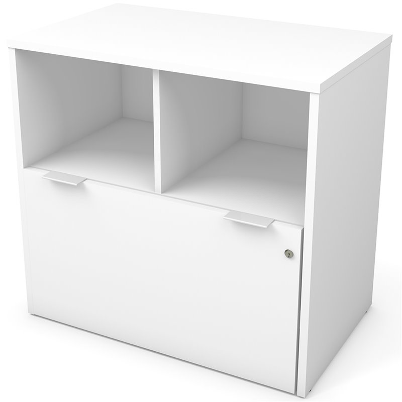Bestar I3 Plus 1 Drawer Lateral File Cabinet In White 160632 1117