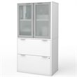 Bestar i3 Plus 2 Drawer Door File Cabinet in White