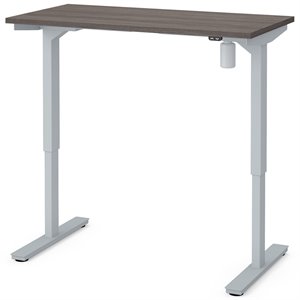 bestar electric adjustable standing desk in bark gray