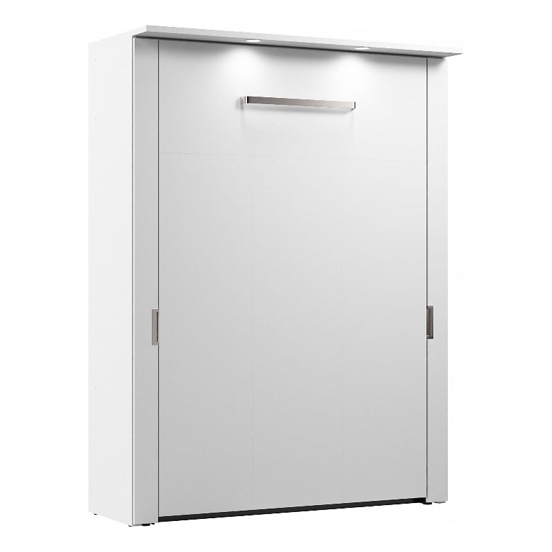 Bestar Lumina 61W Full Murphy Bed in White - Engineered Wood