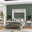Bestar Lumina 61W Full Murphy Bed in White - Engineered Wood