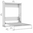 Bestar Lumina 68W Queen Murphy Bed in White - Engineered Wood