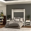 Bestar Lumina 61W Full Murphy Bed with Desk in White Chocolate