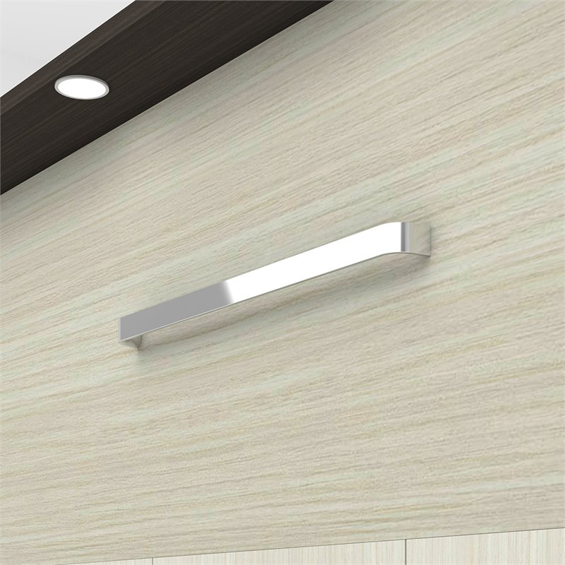 Bestar Lumina 61W Full Murphy Bed with Desk in White Chocolate