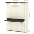 Bestar Lumina 61W Full Murphy Bed with Desk in White Chocolate