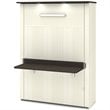 Bestar Lumina 61W Full Murphy Bed with Desk in White Chocolate