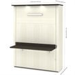 Bestar Lumina 68W Queen Desk Wall Bed in White Chocolate