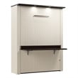 Bestar Lumina 68W Queen Desk Wall Bed in White Chocolate