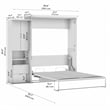 Bestar Lumina 2 Piece Queen Storage Wall Bed  Set in White Chocolate