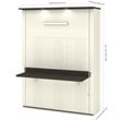 Bestar Lumina 3 Piece  Queen Storage Wall Bed Set in White Chocolate