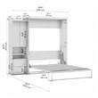 Bestar Lumina 2 Piece Queen Storage Wall Bed Set in White