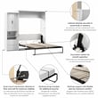 Bestar Lumina 2 Piece Queen Storage Wall Bed Set in White