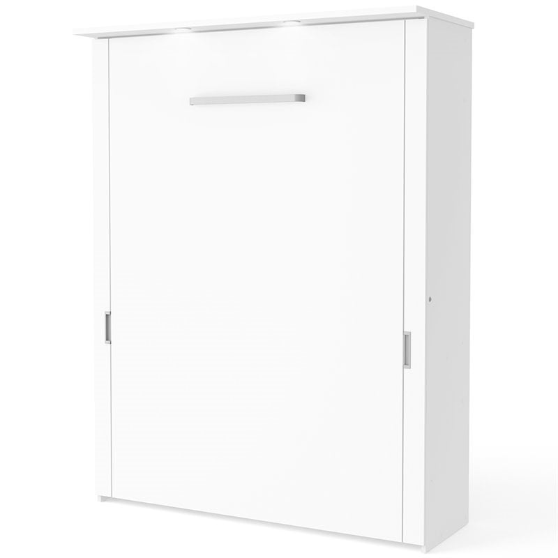 Bestar Lumina 3 Piece Queen Storage Wall Bed Set in White