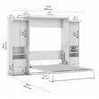 Bestar Lumina 3 Piece Queen Storage Wall Bed Set in White