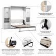Bestar Lumina 3 Piece Queen Storage Wall Bed Set in White
