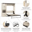 Bestar Lumina 2 Piece Full Storage Wall Bed Set in White Chocolate