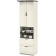 Bestar Lumina 2 Piece Full Storage Wall Bed Set in White Chocolate