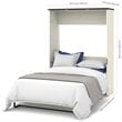 Bestar Lumina 2 Piece Full Storage Wall Bed Set in White Chocolate