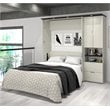 Bestar Lumina 2 Piece Full Storage Wall Bed Set in White Chocolate