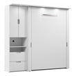 Bestar Lumina 2 Piece Full Storage Wall Bed Set in White