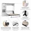 Bestar Lumina 2 Piece Full Storage Wall Bed Set in White