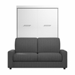 Bestar Nebula 2-Piece Modern Wood Full Wall Bed Set in White and Gray