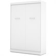 Bestar Nebula 2-Piece Modern Wood Full Wall Bed Set in White and Gray